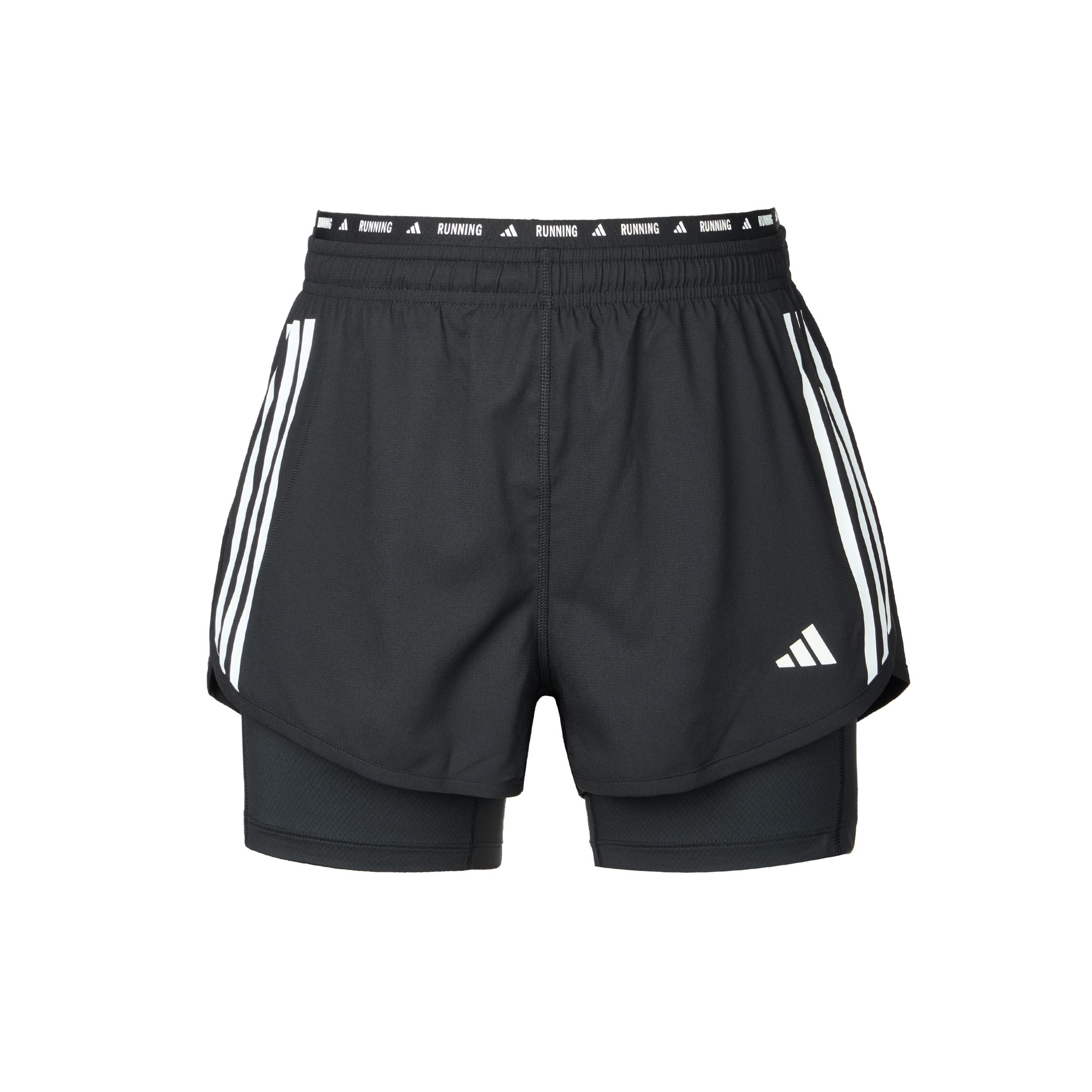 (WMNS) adidas Own the Run 3-Stripes 2-in-1 Shorts Asia Sizing  Black  Women s IN1445 XL