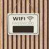Rechteckiges Retro WiFi-Schild 7,87*5,51 Zoll Wanddeko Schild WiFi-Wandschild Café-Dekor