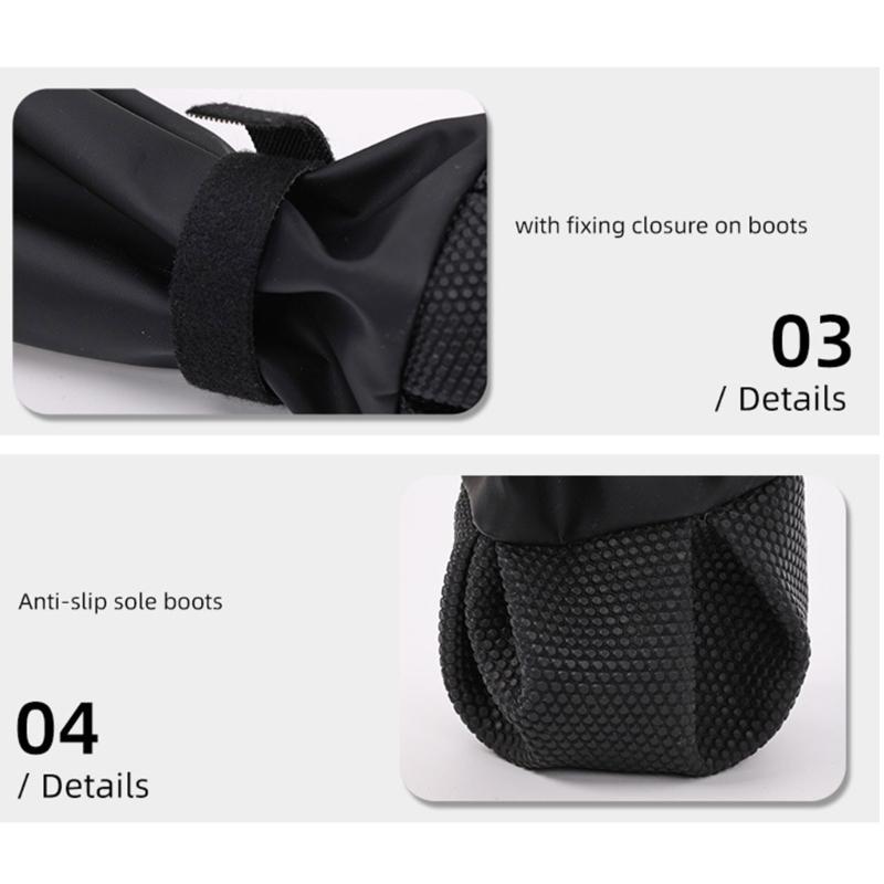 Dog Rain Booties Paw Protector AntiSlip Dog Shoes Outdoor Walking Rain Shoes Puppy Waterproof Foot Covers for Rainy Day