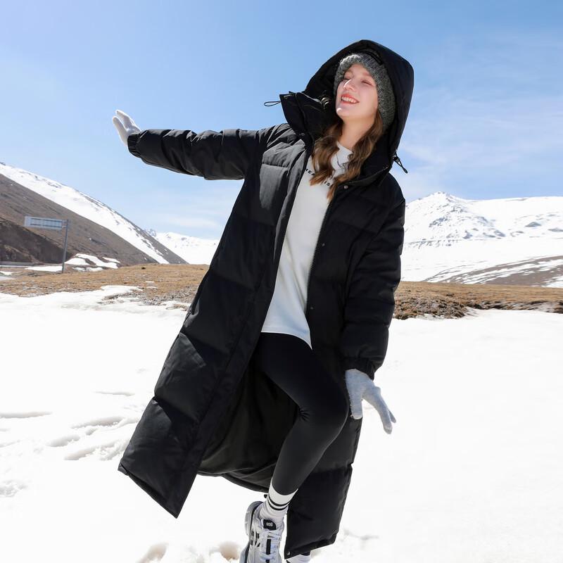 

Женский пуховик Sancai свободного кроя, удлиненный, с гусиным пухом