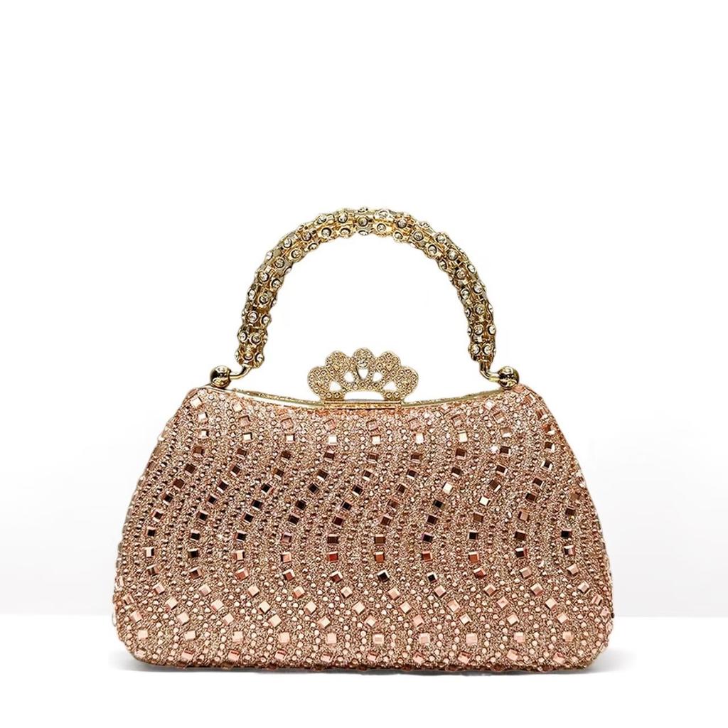 Luxury Fashion Sequined Glitter Clutch Bag Full Rhinestone Design Party Women Handbags Portable Tote Shoulder Messenger Bag