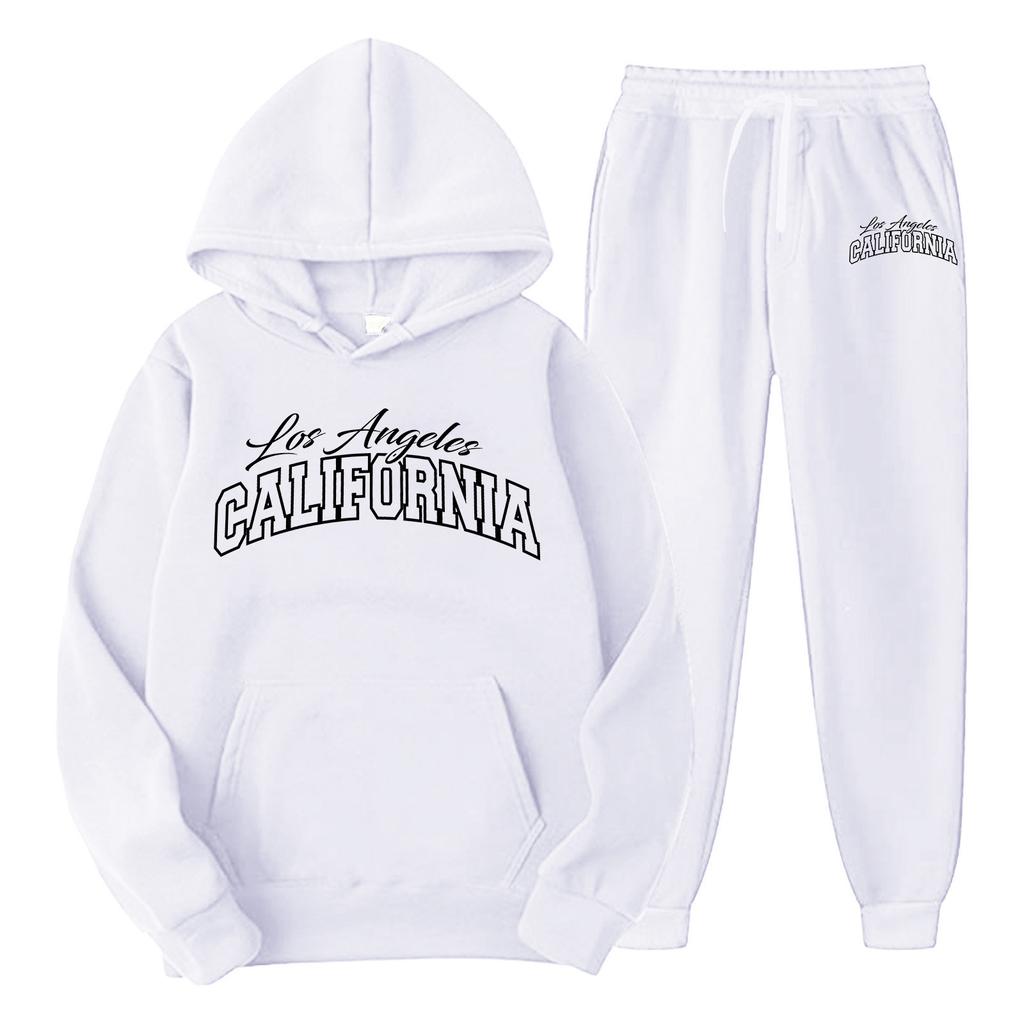 New cross-border foreign trade pullover men's and women's same sports sweater set fashion sweater sweatpants fleece hoodie set
