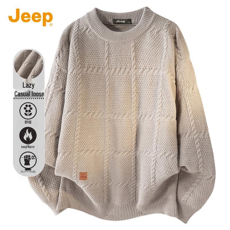 Jeep Мужской свитер жаккардовой вязки с узором аргайл M