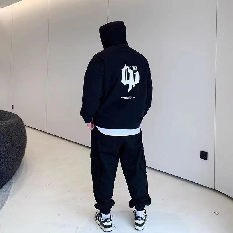 Soft and high quality fabrics wrinkle resistant men's street sports casual breathable loose fashion trend comfortable tops
