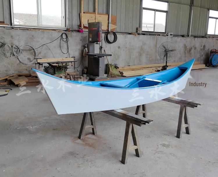 European Wooden Boat Model: Decorative Flower Boat Ornament for Landscaping and Water Tourism.