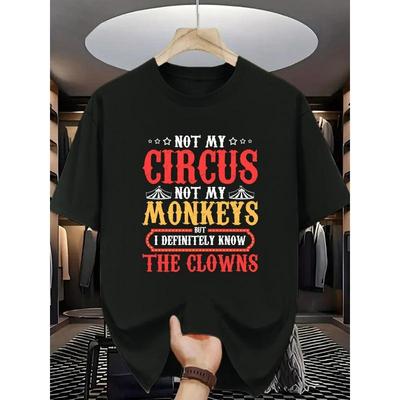 European Sizes Unique Design Humor Short Sleeve T-shirt Personality Expression Easy To Control Daily Life and Party Occasions