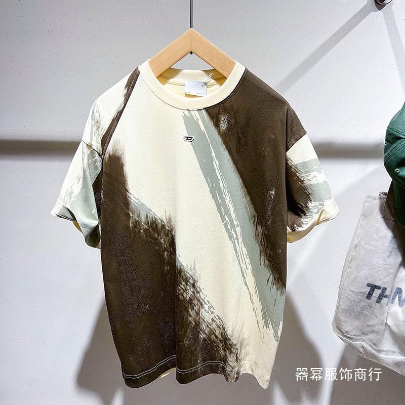 

Мужские футболки с коротким рукавом Летняя Новая Мода Трендовый Красивый Корейский Стиль 3XL светло-желтого