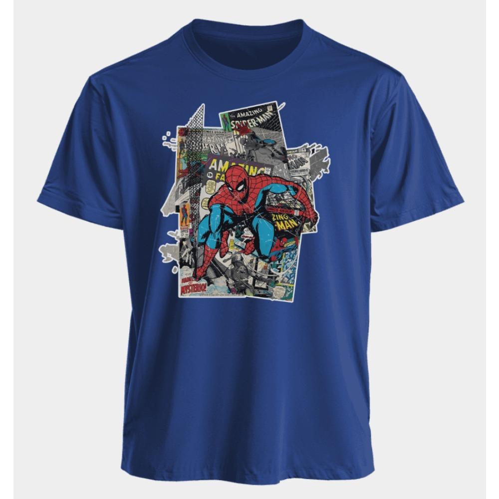 Men's and Women's T-shirts Spider-Man Summer American Style Spring and Autumn New Loose Oversized Casual Short-sleeved