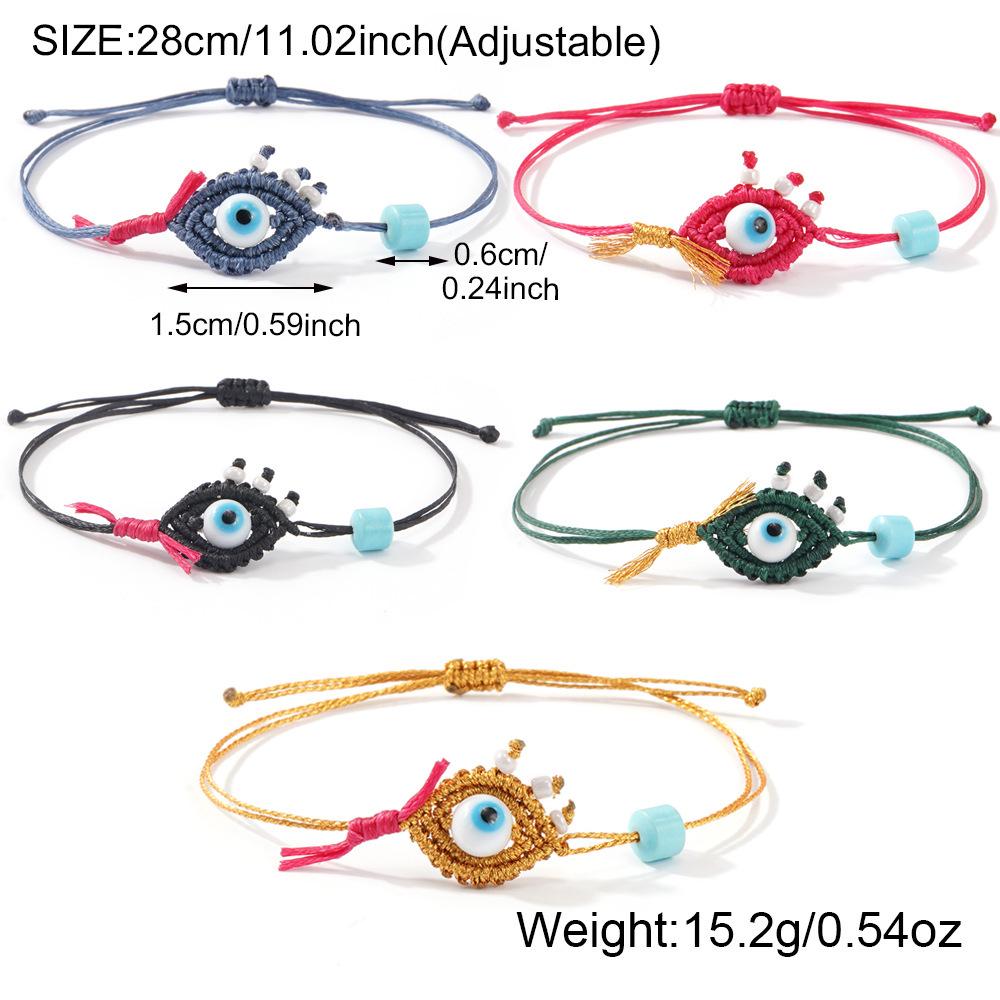 Multi-color Glass Evil Eye Bracelet for Women – Niche Design, Versatile Hand Jewelry with Personality