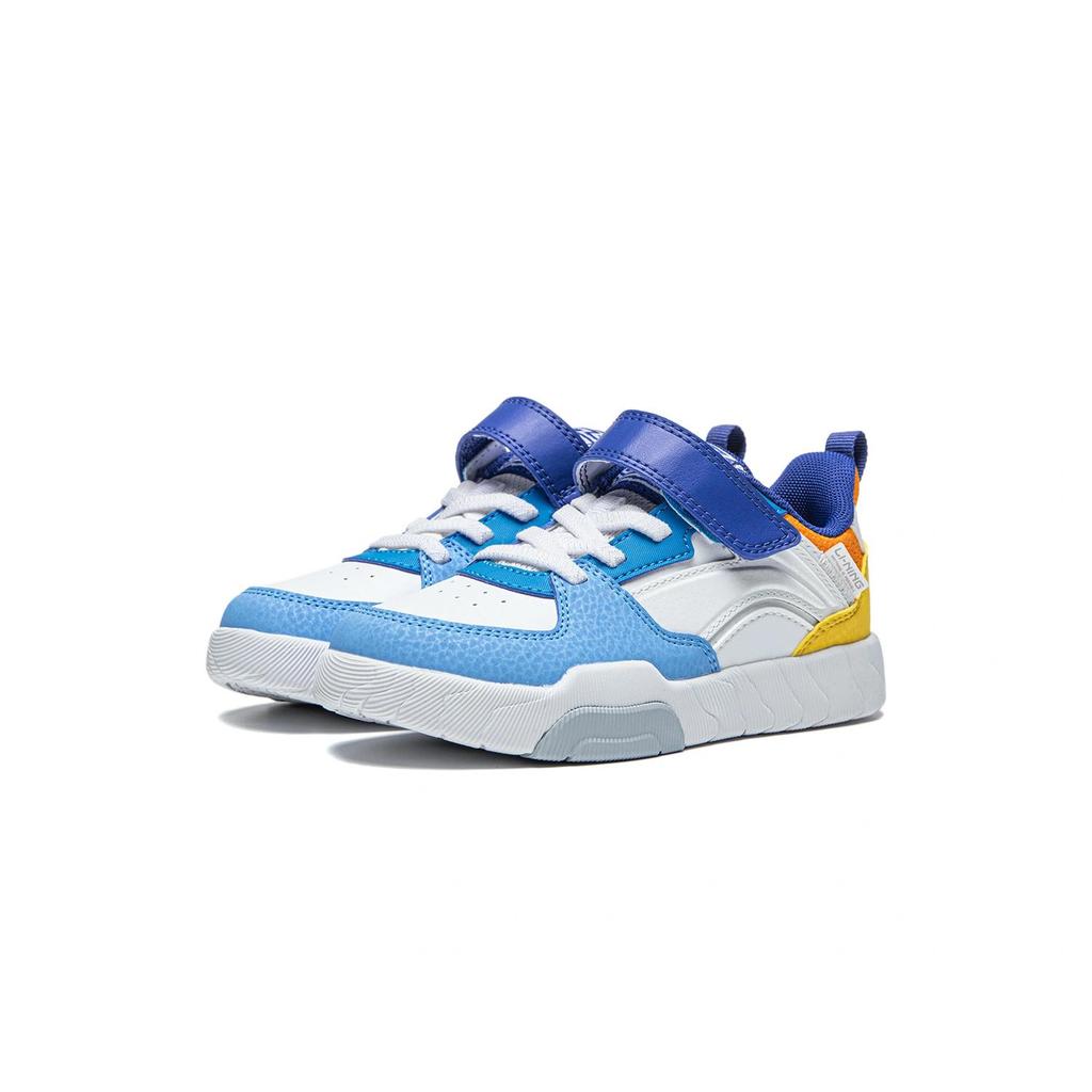 Li Ning Kids Sports Lifestyle Synthetic Leather Comfortable Fashion Versatile Durable Low-Top Casual Shoes Kids Sneaker YKNU060-5