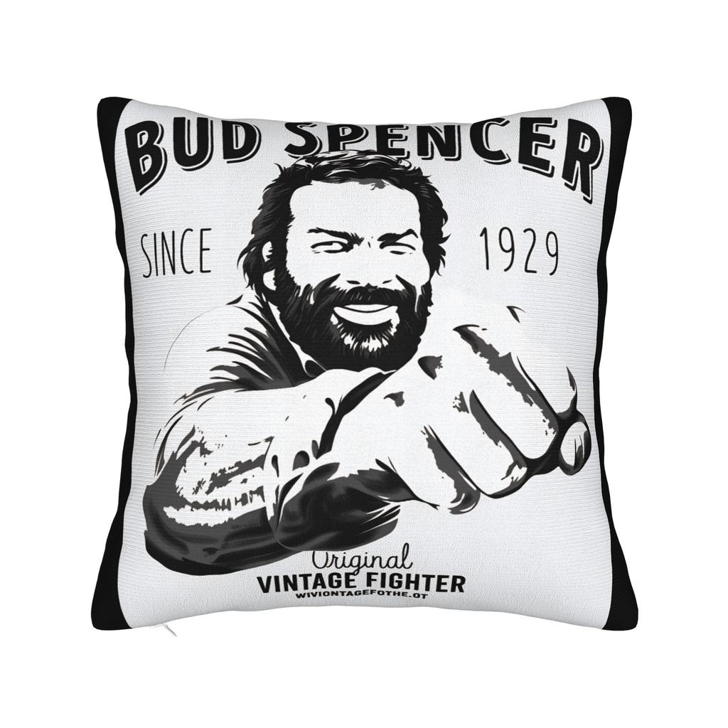 Bud Spencer Italian Actor Pillow Cover  Graphic Cushion Cover Retro Trendy Pillow Case For Sofa Couch Bed Living Room