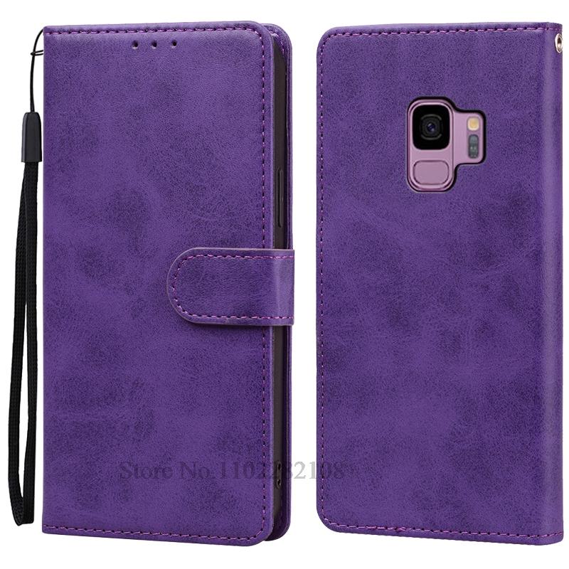 

Чехол S9/S9 Plus для Samsung Galaxy S9 Чехол Кошелек Флип Кожаная Обложка для Samsung Galaxy S9 Plus Чехол S 9 Книжка Кошелек Обложка Funda For Samsung S9 фиолетовый