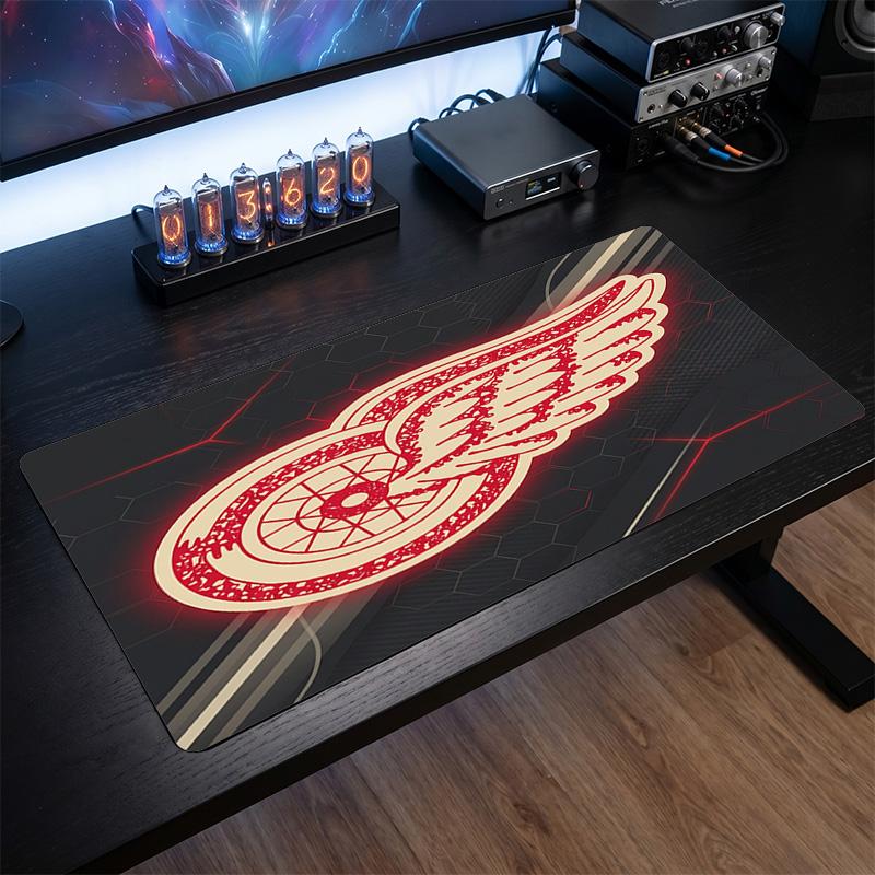 Detroit Red Wings Pattern Mousepad Anti?Slip Rubber Desk Pad For Gaming Working Desktop Decoration
