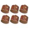 Set Of 6 PU Leather Napkin Rings Napkin Holders Elegant Dinner Table Decoration for Weddings Tableware Accessories