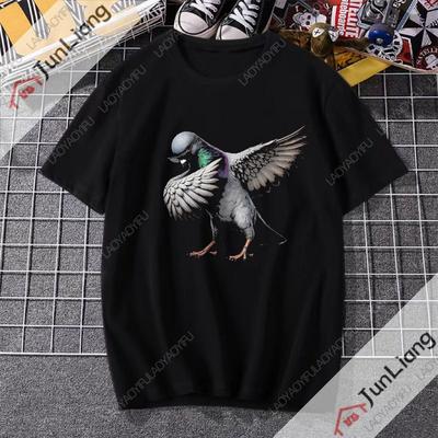 Funny and Interesting Pigeon Emojis Tshirt Fashionable and Casual Shortsleeved Roundneck Tops for Both Men and Women