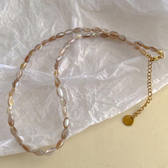 Náhrdelník s přívěskem motýlů s mušlovým kamenem, náhrdelník s přívěskem fotoalba, nastavitelná délka, korálkový náhrdelník