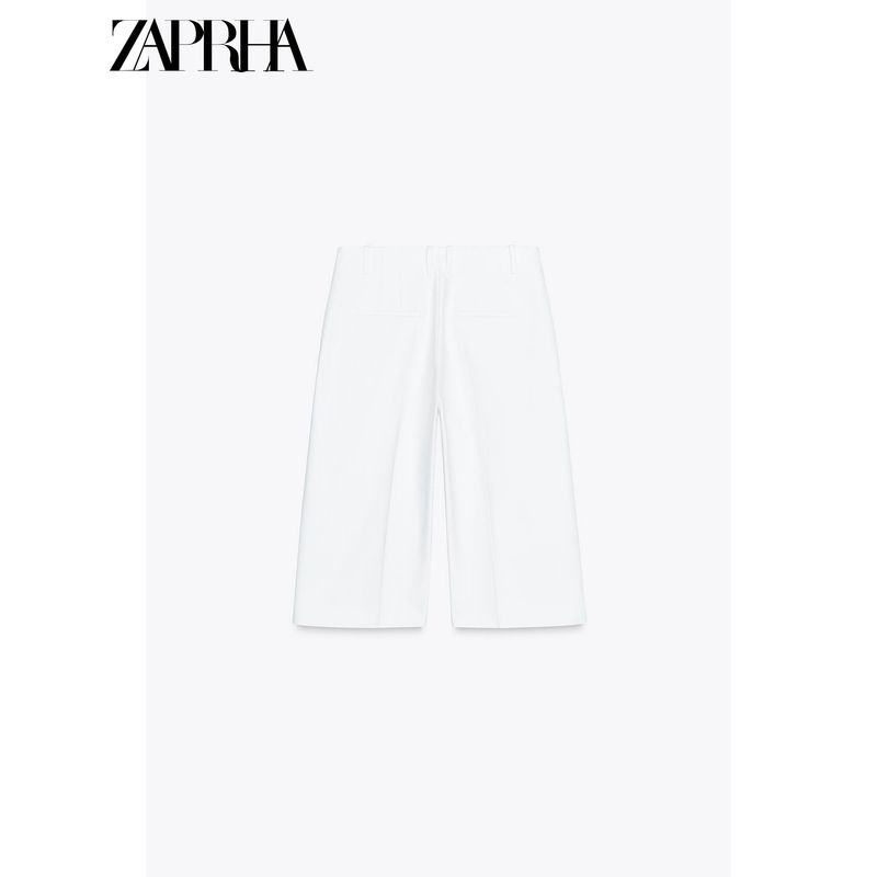 Zaprha 2025 New Arrival Cotton Long Casual Shorts Women's Outer Straight-leg Loose Cropped Pants 3483303
