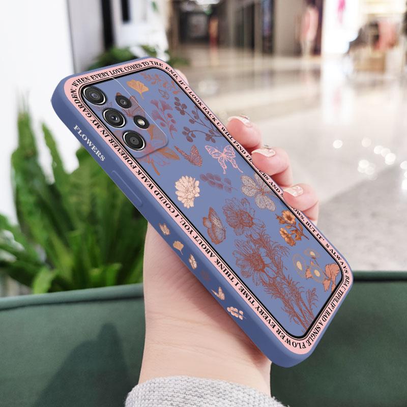 

Vintage Flowers Case For Samsung A17 A56 A54 A34 A24 A14 A73 A53 A33 A23 A13 A52 A52S A72 A32 A22 A15 A25 A35 A55 A04 4G 5G Samsung A52