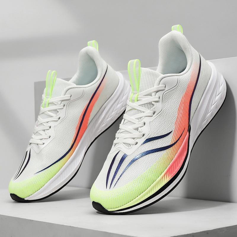 Running shoes Flying woven mesh breathable bottom sports shoes Men and women Children Young and young students Lightweight casual shoes