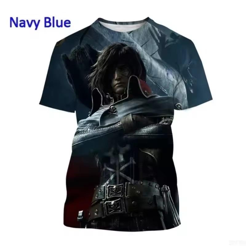 Summer T Shirts Fashion Casual Short Sleeve Anime Space Captain 3D Printed T-shirt Round Neck Short Sleeve Tops