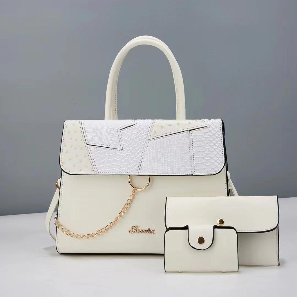 Assemble Three High-end Women's Handbags  Versatile Large-capacity Trendy Chain Accessory Bags