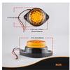 2PCS LED Marker Lights Amber 12V Waterproof Trailer Side Marker Lamps for Semi Truck Freightliner Cargo Universal Fit