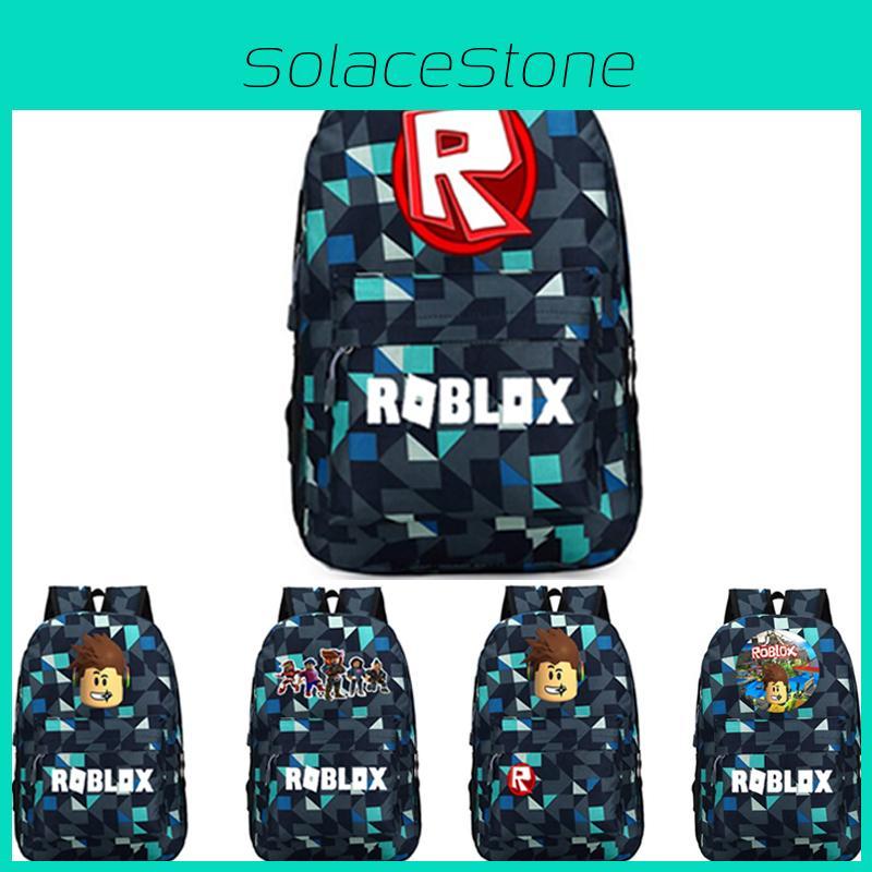 Stylish Roblox Backpack For Kids Featuring A Vibrant Cartoon Pattern And Large Capacity