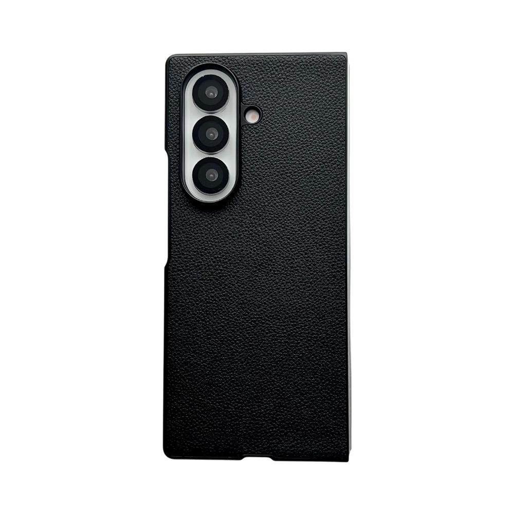 Luxury Business Sle Prom Leather Phone Case for Samsung Galaxy Fold 7 6 5 4 3 High Quality Carbon Fiber Shockproof TPU Protect Cover