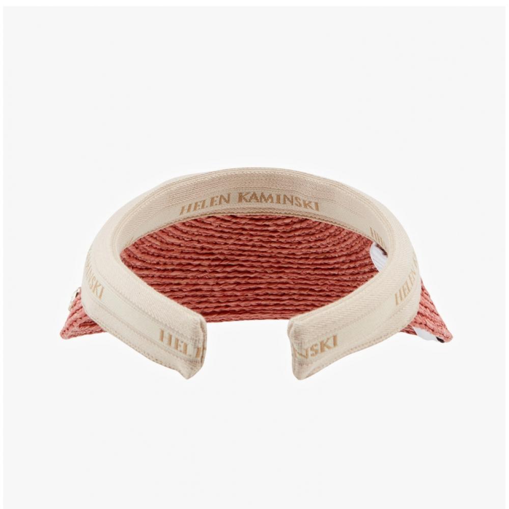 Helen Kaminski Bianco Pomelo Naturalne Logo Daszek Czapka Przeciwsłoneczna Kapelusz50265