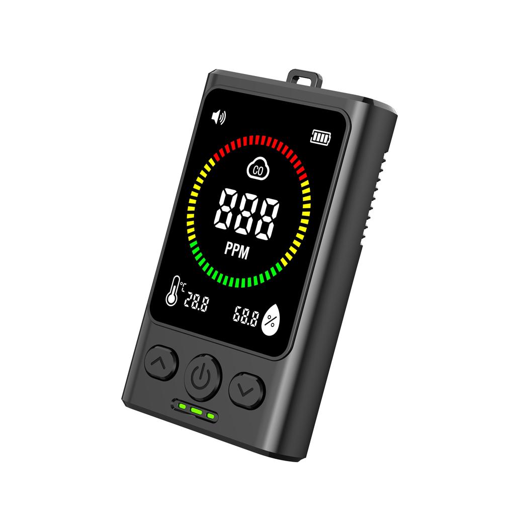 Portable CO Detector Rechargeable Digital Display CO Alarm for Homes Garages and Offices