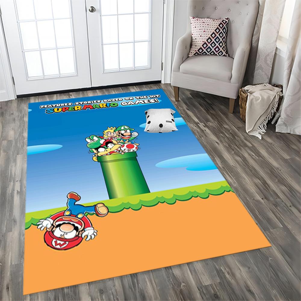 Super Mario Adventure for Living Room Rug, Bedroom, Study Room, Hallway Decoration, Perfect for Home Decoration or Holiday Gifts