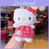 Sanrio Hello Kitty Kuromi Plush Keychain With Keyring For Bag Backpack Decor Cute Collectible Toy