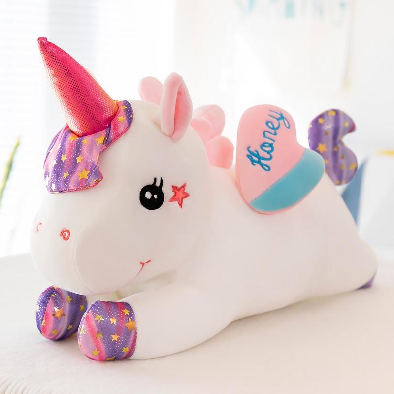 Luxuriously Soft Large Galaxy Unicorn Plush Toy Bed Pillow For Kids And Girls