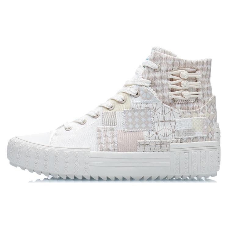 Li-Ning CF WuXing Canvas Hi Shoes White Grey Men s AGCR490-3 EU 40⅓
