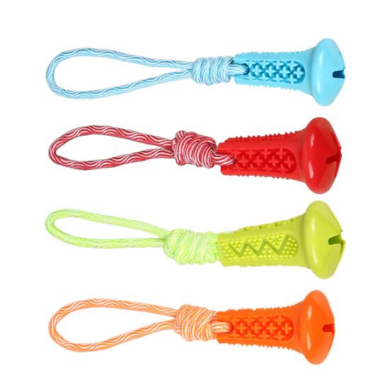 Natural Cotton Rope Toy Dog Chew with Pull Rope, Interactive Tug of War Durable Toys Toy, Teeth Cleaning Treat Dispenser for Aggressive Chewers