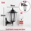 European Retro Hexagonal Outdoor LED Wall Lamp, Waterproof, Antique Bronze/Black Finish for Balcony Decoration.
