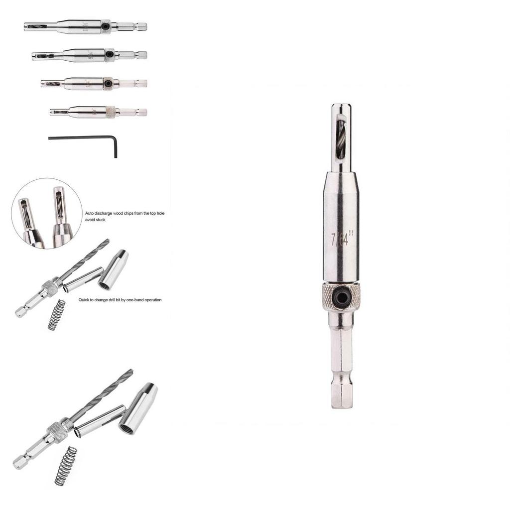 Exceptional 4x Hex Shank Self Centering Door Window Hinge Twist Wood Drill Bit Hole Puncher For Precision Drilling