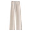Women's Apricot Wool Wide-Leg & Narrow Straight-Leg Draping Casual Pants - New Autumn/Winter 2024 Collection