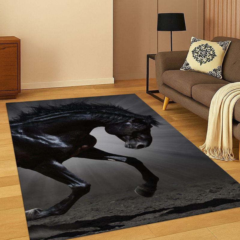 Tappeto Animale Cartoon Cavallo Steed per Camera da Letto Soggiorno Divano Sala Giochi Zerbino Decorazione Casa, Tappeto Area Bambini Antiscivolo