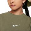 Nike Sportswear Solid Logo Ribbed Crewneck Loose Fit Sweatshirt Kids sweatshirt Medium-Olive FN8652222