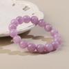 Kunzite, Agate, Jade, Purple Cat's Eye Gemstone Bracelet with Round Beads