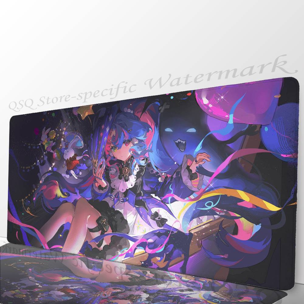 ROCCIA Anime Game W-Wuthering Waves Mousepad Mouse Mat Desk Mat With Pad Gaming Accessories Prime Gaming XXL Keyboard Pad Padd
