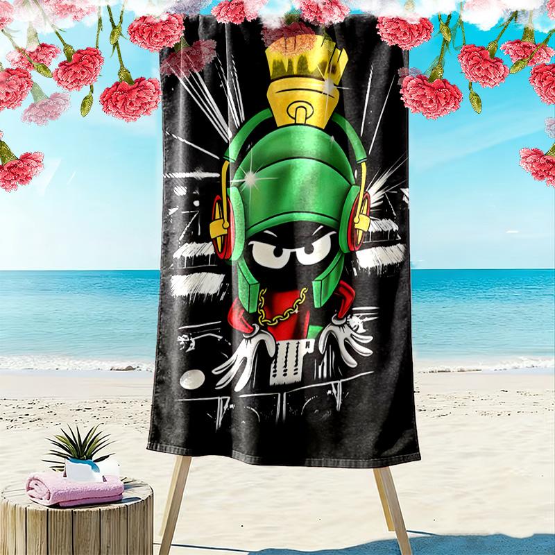Marvin Martian DJ Funk beach towel Portable for travel soft quick-drying swim towel Outdoor pool towel seaside beach beach towel