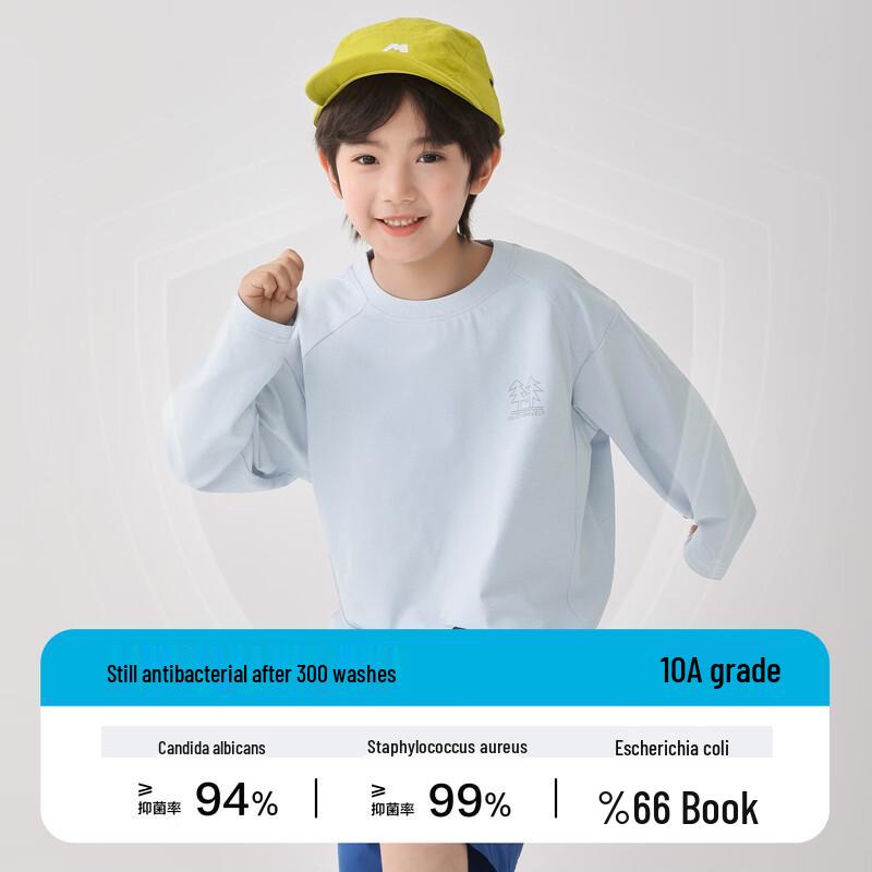 T-shirt a maniche corte 10A antibatterica con protezione solare per ragazzi