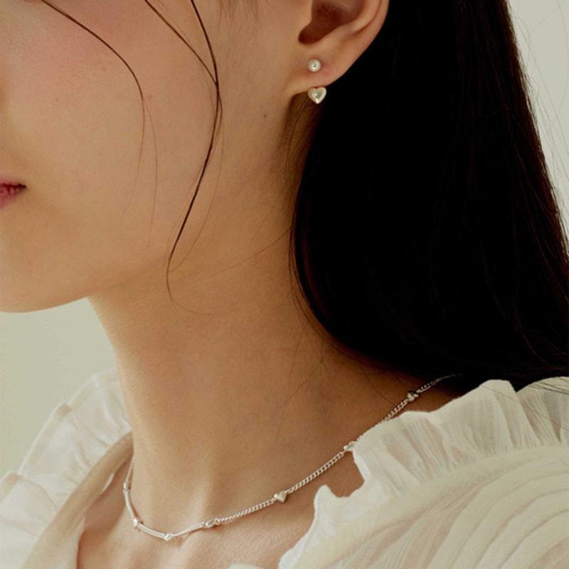 

murmur [925silver]Mini heart point necklace Silver
