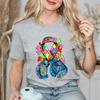 Autism Awareness with Boxing Gloves Shirts for Women Clothing Be Kind Puzzle Neurodiversity Tees Autistic Pride Female Clothing