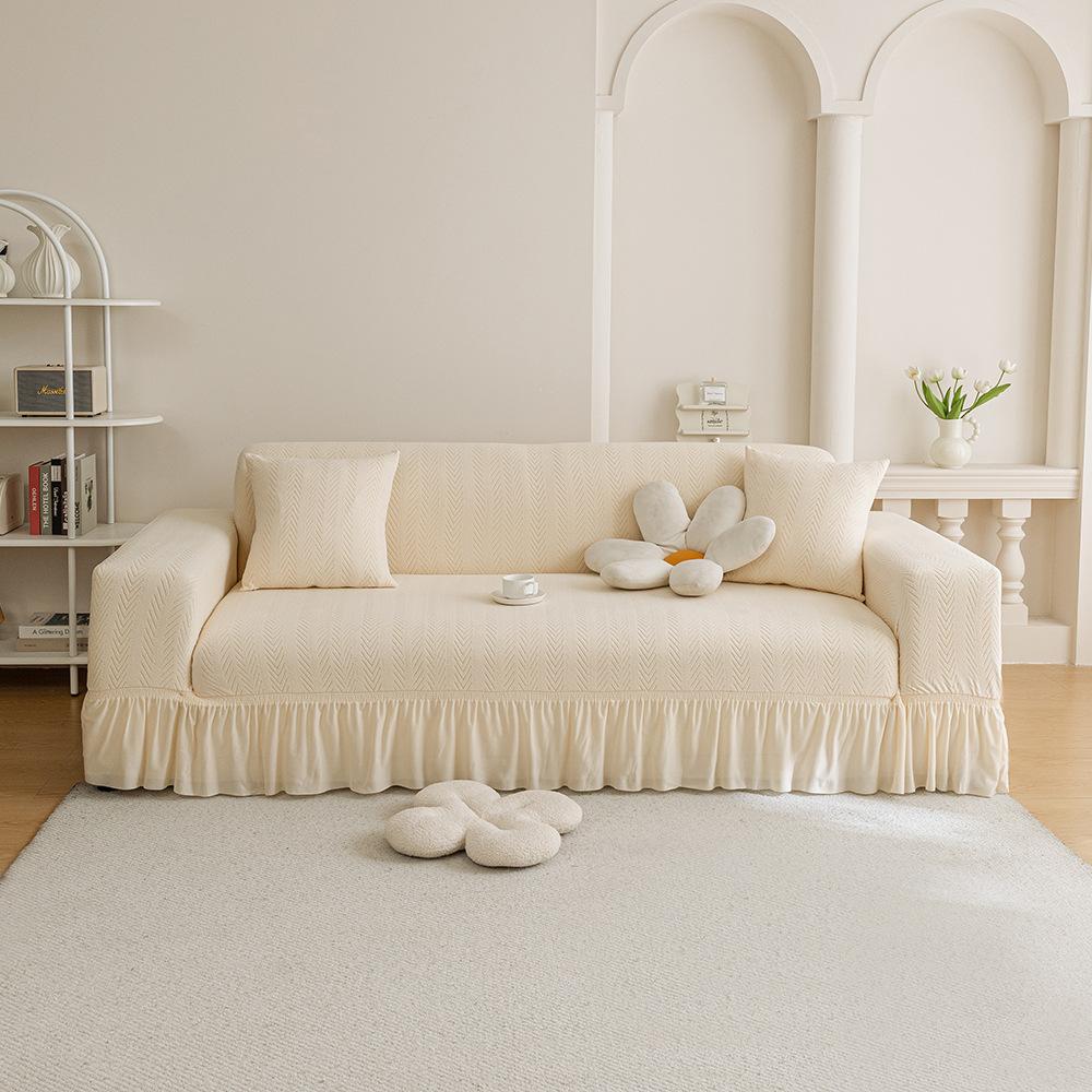 New Skirted Sofa Cover All Purpose Set All Season Universal Cat Scratch Protection Cover Fabric