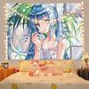 Ashou Anime Girl Tapestry Pink Room Decor Tapestry Wall Hanging Anime Wall Decor Home Kawaii Room Decoration Tapestries