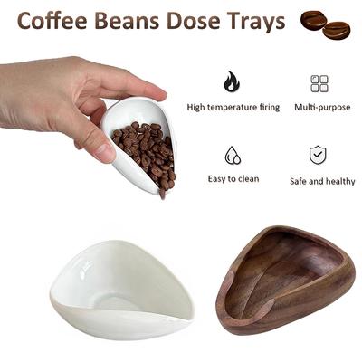 Kahve Çekirdekleri Dozaj Tepsileri Seramik Tartım Fasulye Kabı Ölçüm Tepsisi Espresso Kahve Aksesuarları Ev Mutfağı için Tartım Aracı
