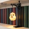 Nordic Style Home Decor Metal Magic Owl Hanging Bookend Lamp, Resin Animal LED Night Light, Pastoral Table Deer Bird Light for Bookshelf Window